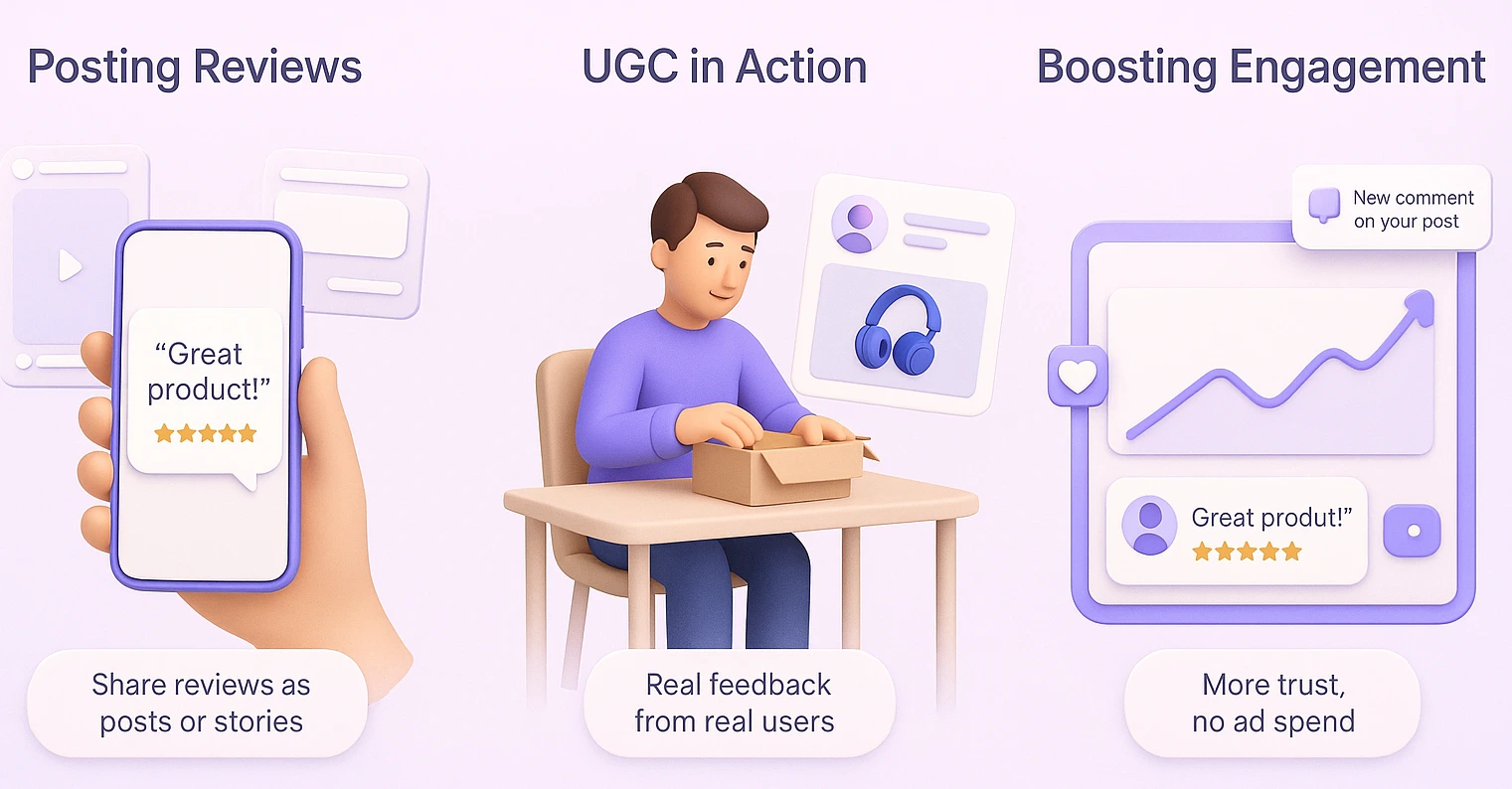 Reviews in social media & UGC