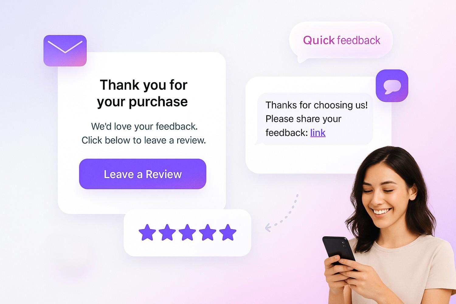 Ask through email and SMS